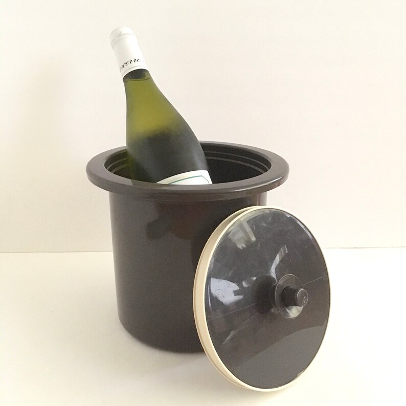 Tupperware Ice Bucket Kitchen Storage Container Espresso Brown Etsy