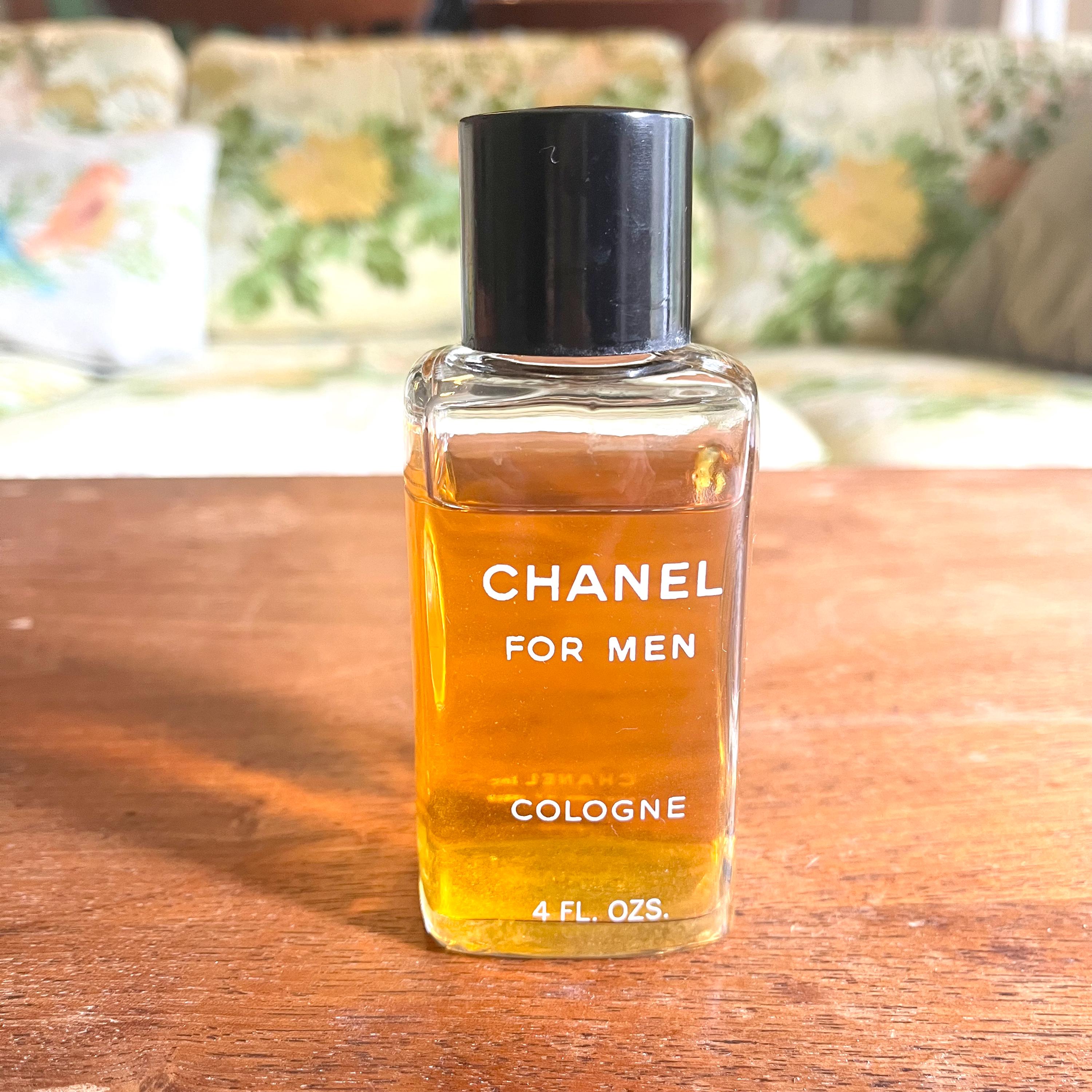 CHANEL for MEN COLOGNE, Vintage 4 Ounce Bottle, 80% Full, Classic
