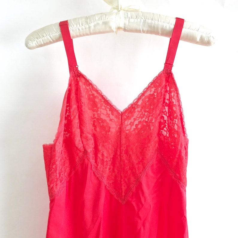 RED LACE Slip Valentine's Day Sexy Negligee Vintage - Etsy