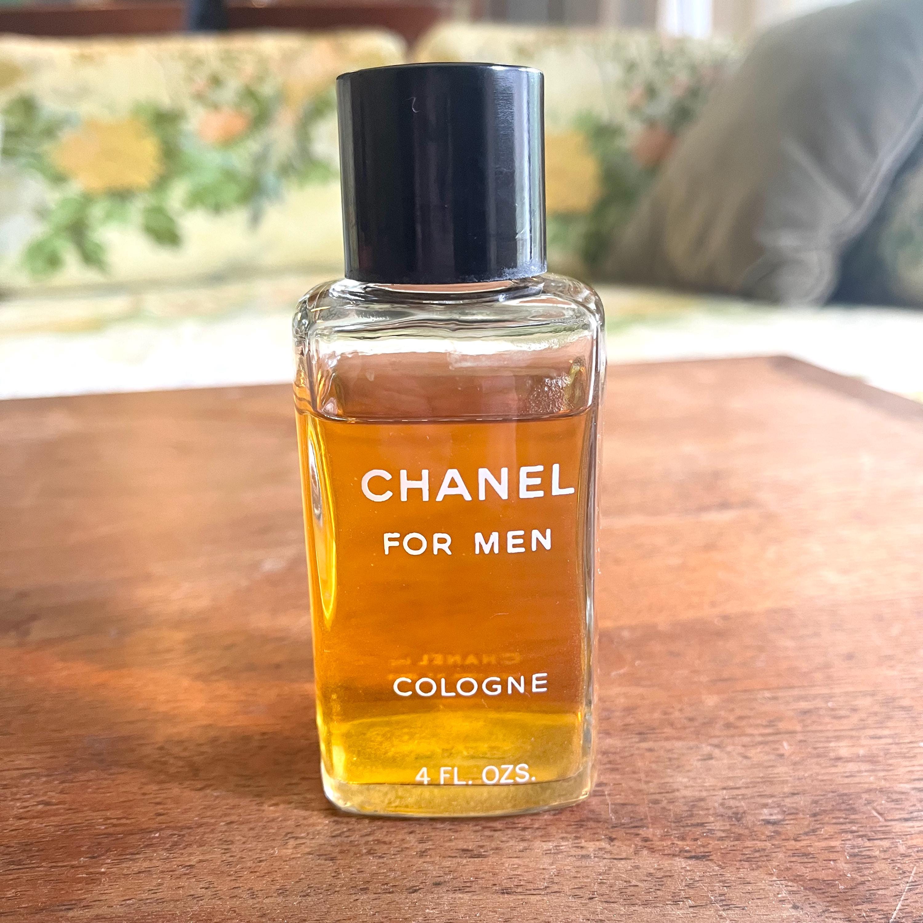 CHANEL for MEN COLOGNE, Vintage 4 Ounce Bottle, 80% Full