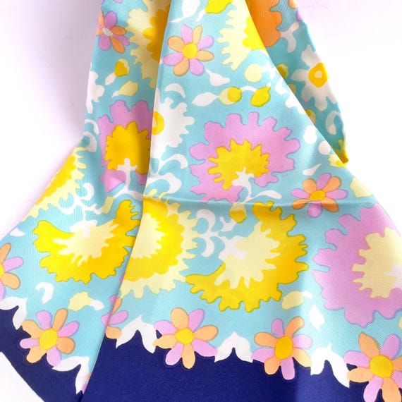 ADELE SIMPSON SCARF, Silk Rolled Edge, Colorful F… - image 3