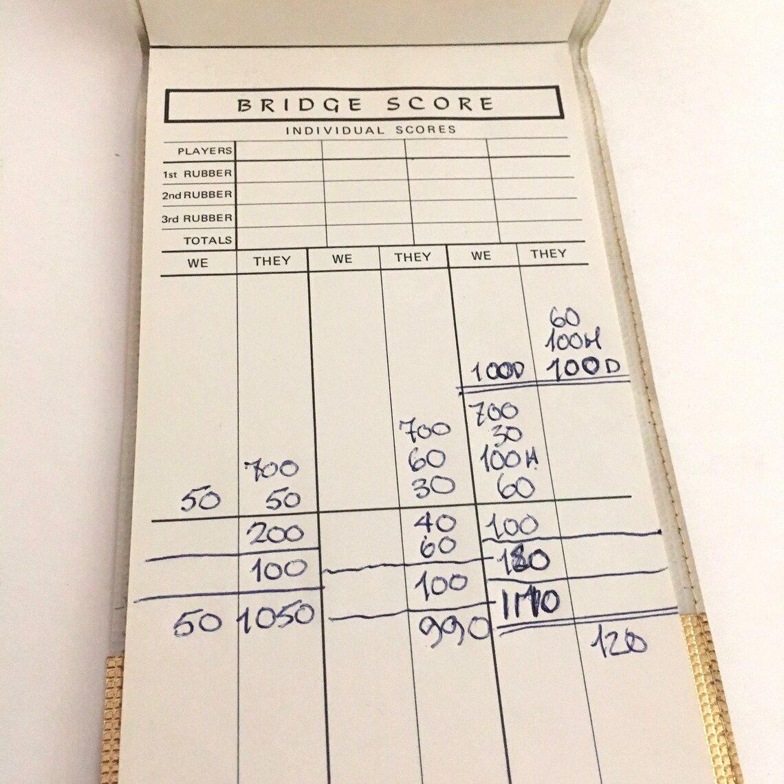 Bridge Score Pads Vintage Gold Flocked Booklet Tally Pad | Etsy