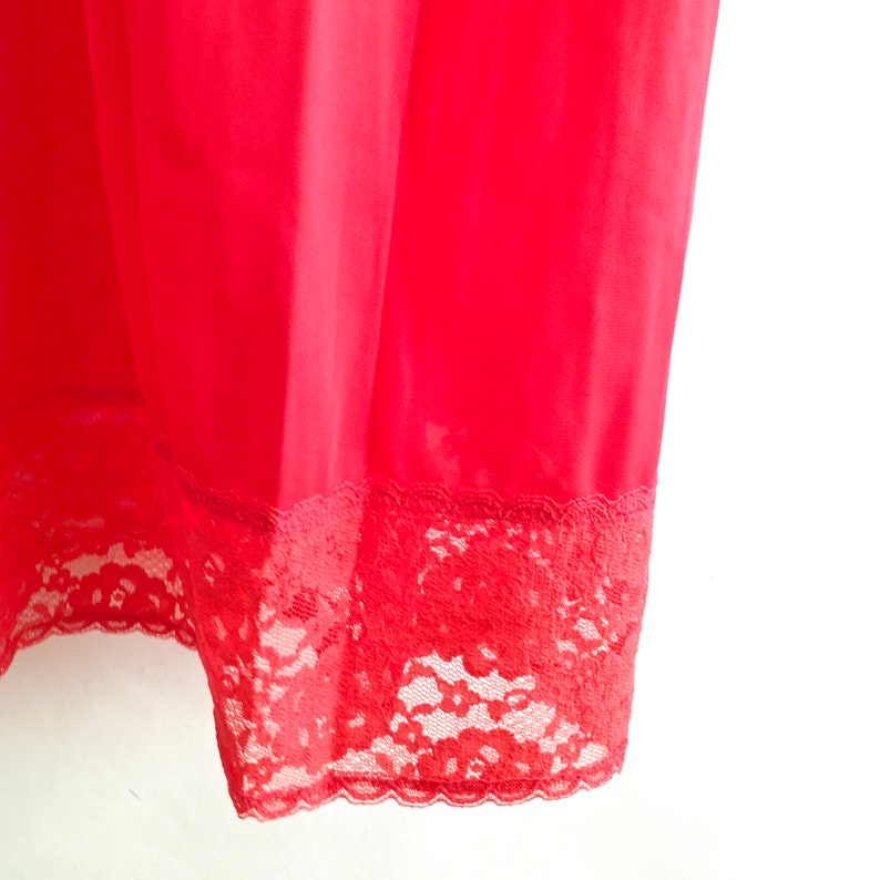 RED LACE Slip Sexy Negligee Vintage LINGERIE Retro Boudoir - Etsy