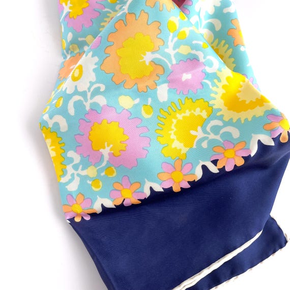 ADELE SIMPSON SCARF, Silk Rolled Edge, Colorful F… - image 1