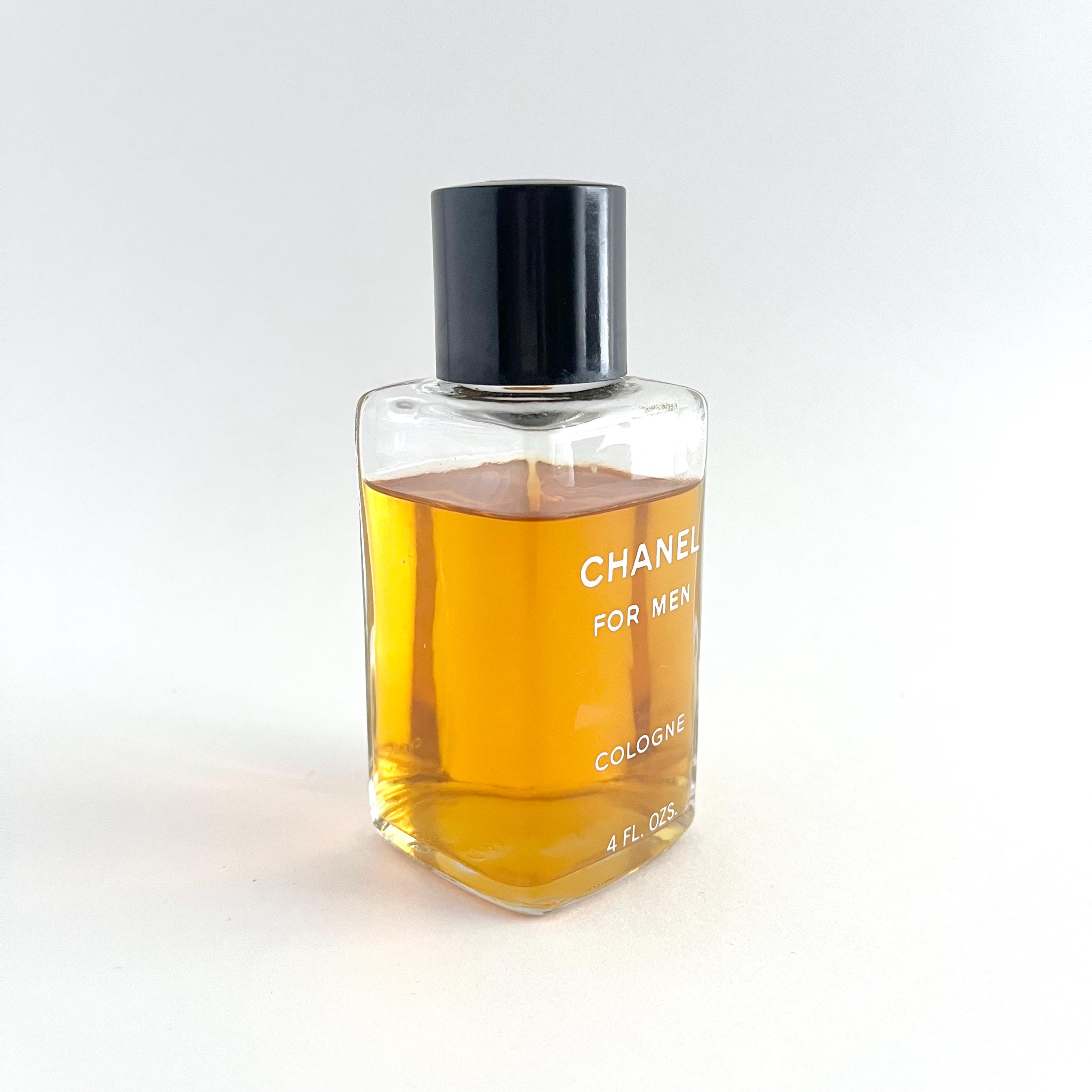CHANEL for MEN COLOGNE, Vintage 4 Ounce Bottle, 80% Full