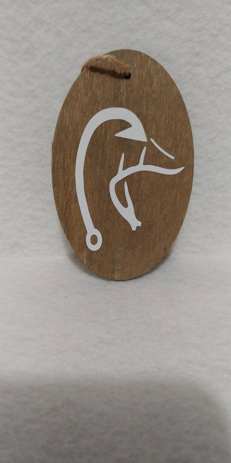 Outdoor sports theme oval wood Christmas ornament