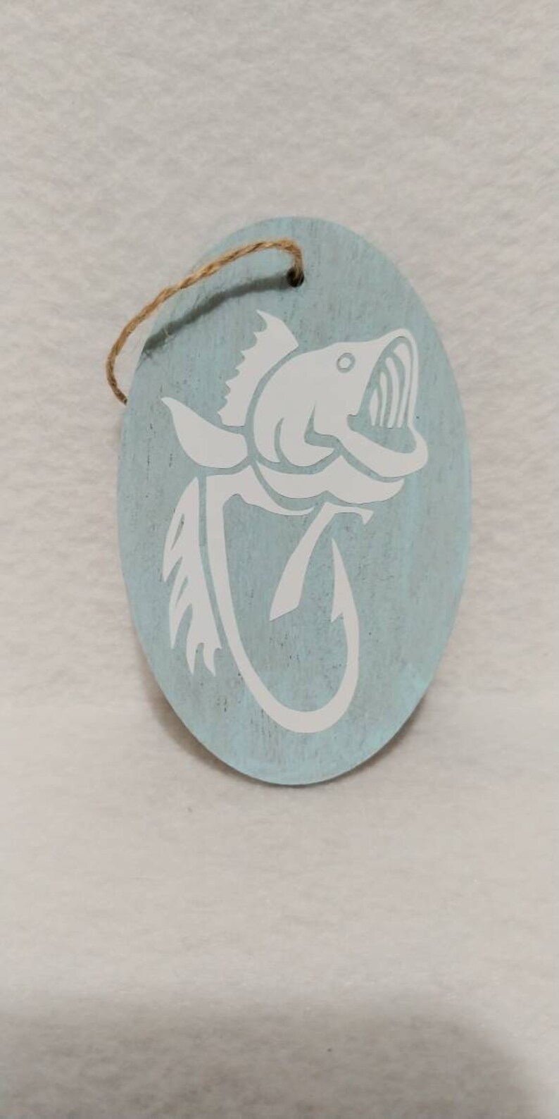 Outdoor sports theme oval wood Christmas ornament