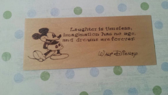walt disney quote bookmark with mickey mouse etsy