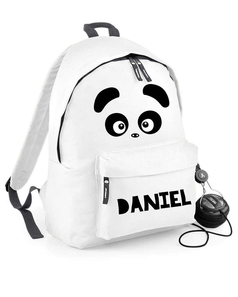 Personalised Panda Backpack Kids Children Teenagers School Uni Student rucksack