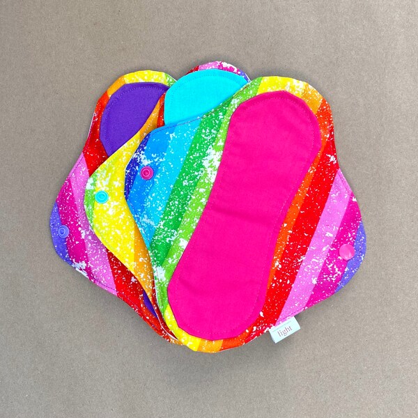 Set of 3 Snapdragon Cloth Menstrual Pads - Light, Medium and Heavy