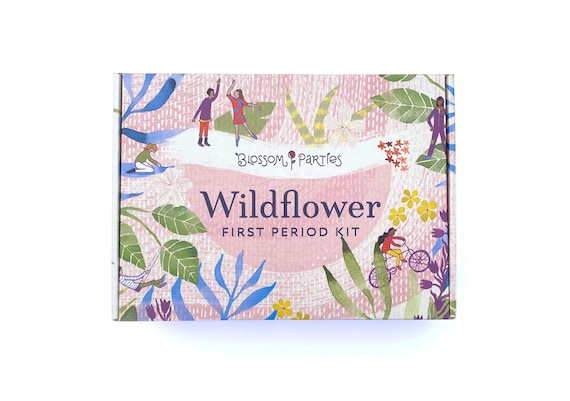 Wildflower First Period Kit, First Period Gift, Survival Kit for Tweens