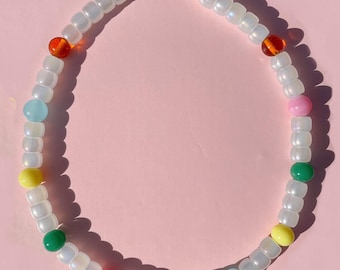 Dreamy Glass Beaded Statement Necklace x SJO JEWELRY Rainbow Colorful Jewelry