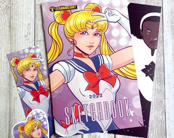 Mini libro de arte: fanzines de arte, marcapáginas y pegatinas