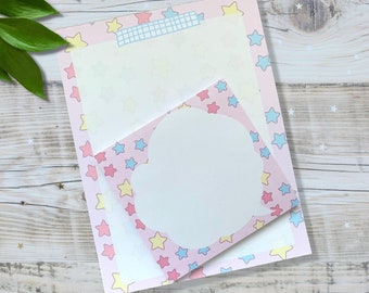Stars Sticky Notes • Notepad • Stationery Set • Pink Aesthetic • Memo pad