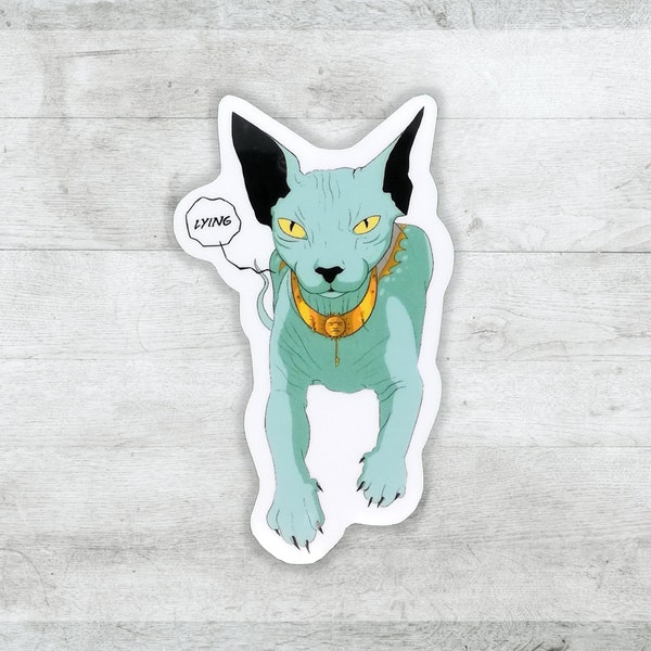 Saga Comic •  Lying Cat • Die Cut •  Vinyl Sticker • Comic Art • Weather and Waterproof