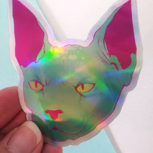 Lying Cat • Saga Comics • Holographic Sticker • Vinyl Sticker • 3 inches