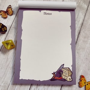 RPG Daily Notepad & Sticky Notes • Dungeon Master • Memo pad • Stationery