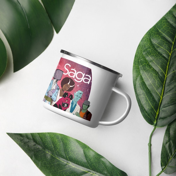 Saga Character Art Enamel Mug • Comic Book Art • Science Fiction Art • Cadeaux pour les fans de bandes dessinées