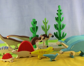 DIY / e-book / patterns / plans for 14 different wooden figures: dinosaur, dino, Terror bird, Brachiosaurus, ...
