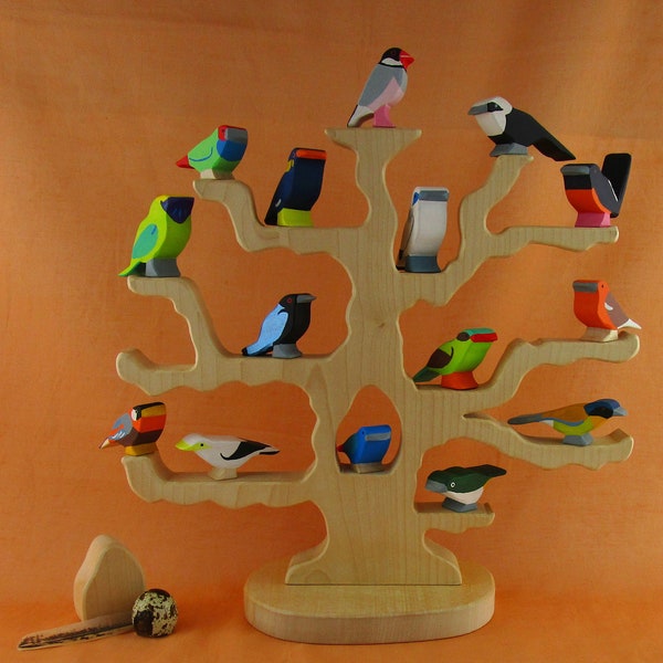 DIY / e-book / patterns / plans for 16 different exotic wooden birds + bird tree