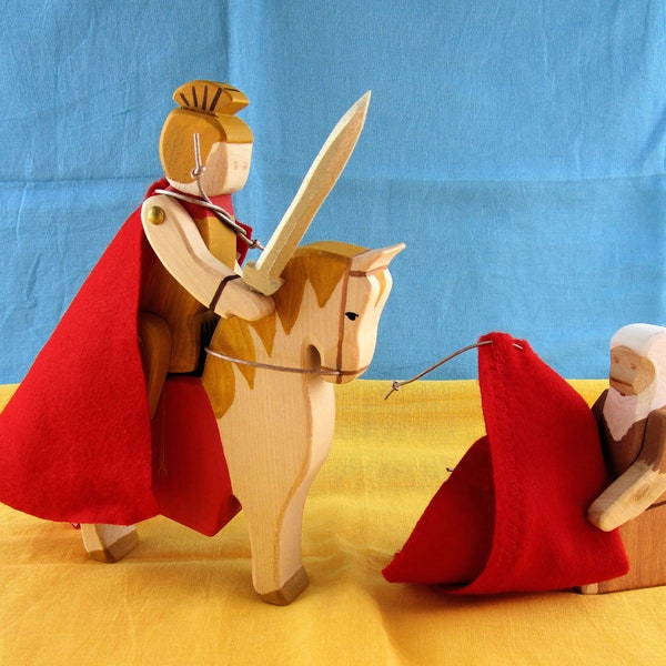 DIY / e-book / patterns / plans for 3 different wooden figures: Saint Martin with coat and horse, beggar