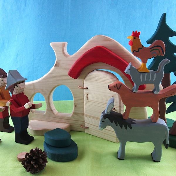 DIY / e-book / scroll saw patterns for 10 different fairy tale figures: The Bremen town musicians + figures for storytelling