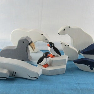 DIY / e-book / patterns / plans for 12 different wooden figures: whale, beluga, walrus, puffin ...