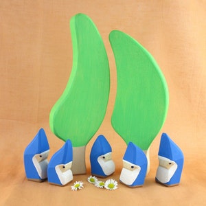 DIY / e-book / patterns / plans for 5 birch gnomes and 2 birch trees (puzzle, gnomes, dwarf, dwarves)