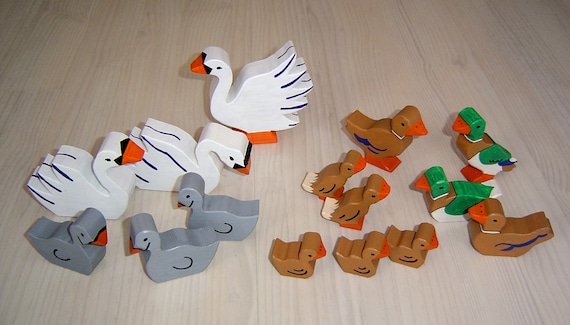 chicken piglet,cock pig bush DIY pdf patterns tutorial for 10 different wooden animals in Waldorf style