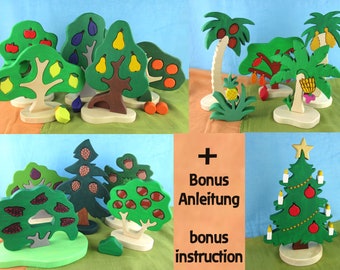 DIY / e-book / patterns / plans for 15 different wooden tree puzzles, Part 1 - 3, EXTRA Christmas tree