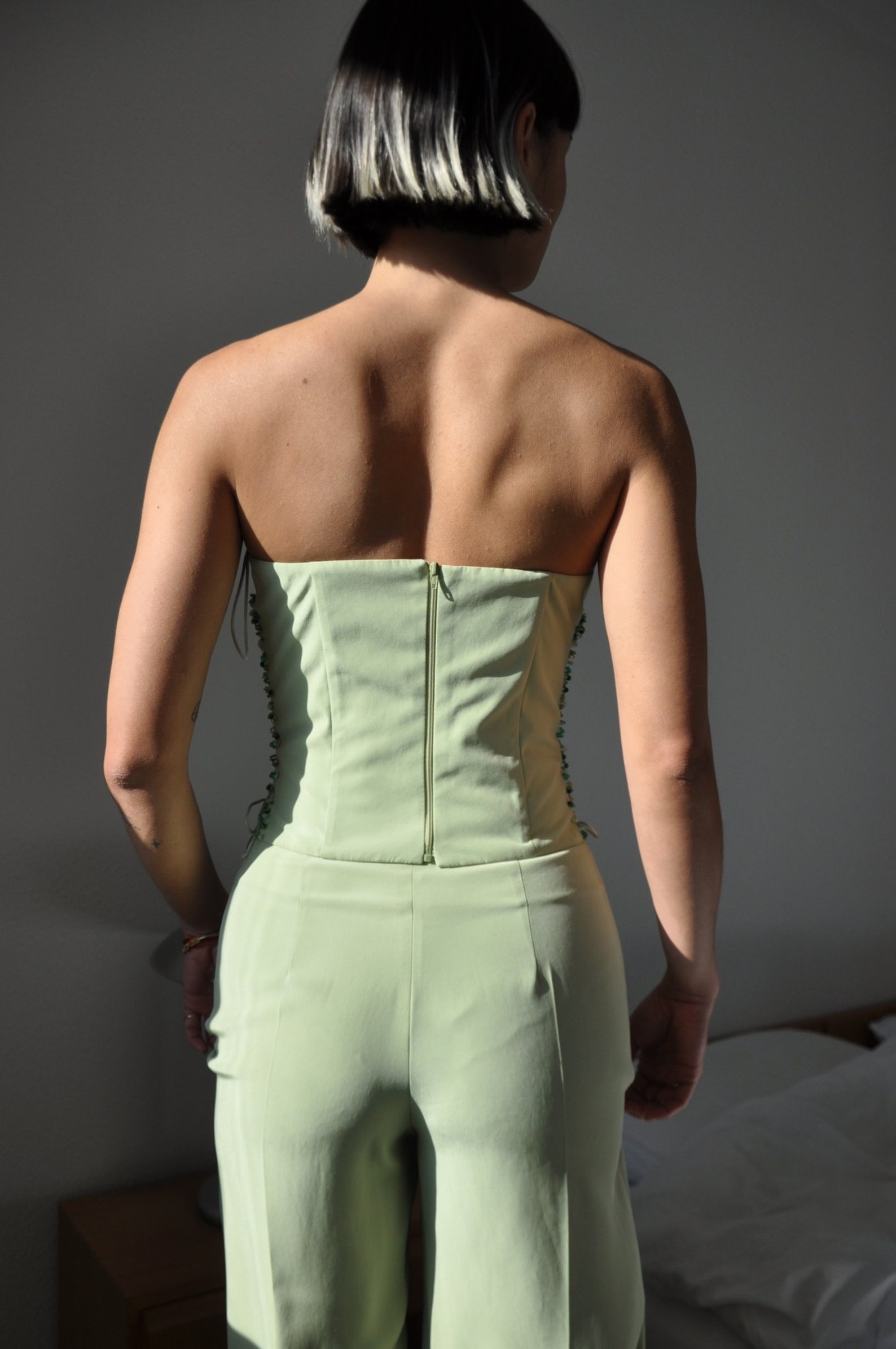 pants suit with corset