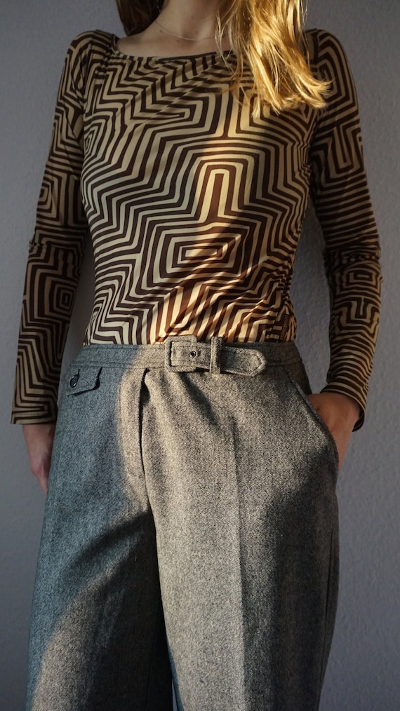 Vintage Marella Wool Suit Pants - Plaid Pants - Wi