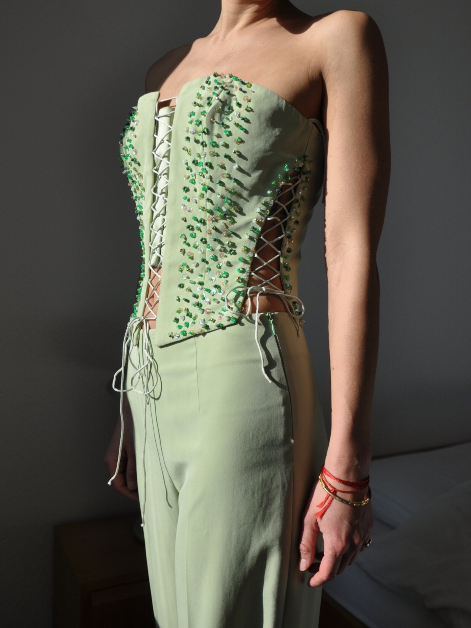pants suit with corset