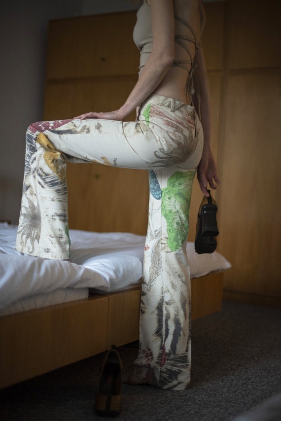 00s Cavalli Flared Pants - Cavalli Y2k Flares - C