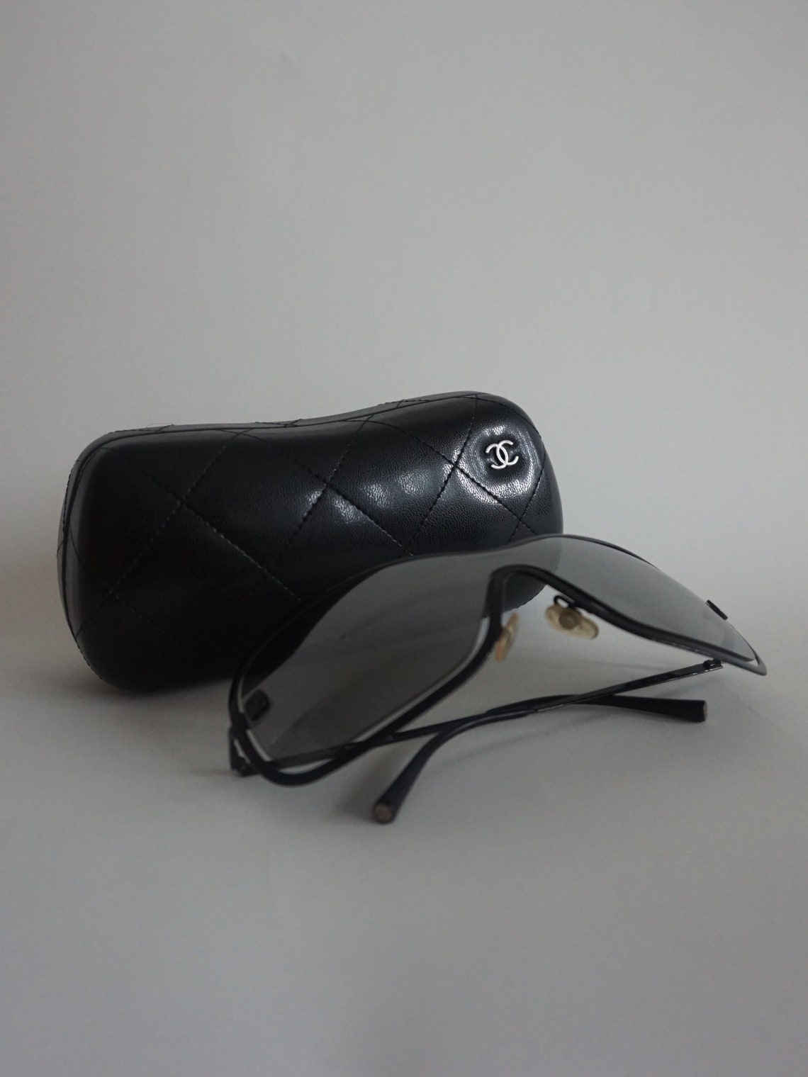 Y2k CHANEL Shield Sunglasses Vintage Chanel Sunglasses | Etsy