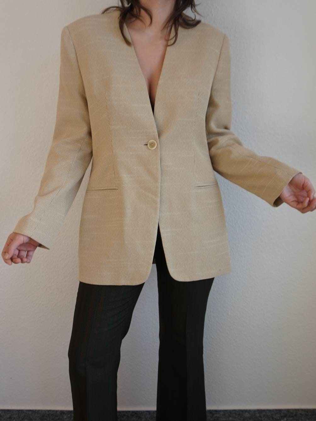Vintage GIORGIO ARMANI Blazer Single Button Jacket | Etsy
