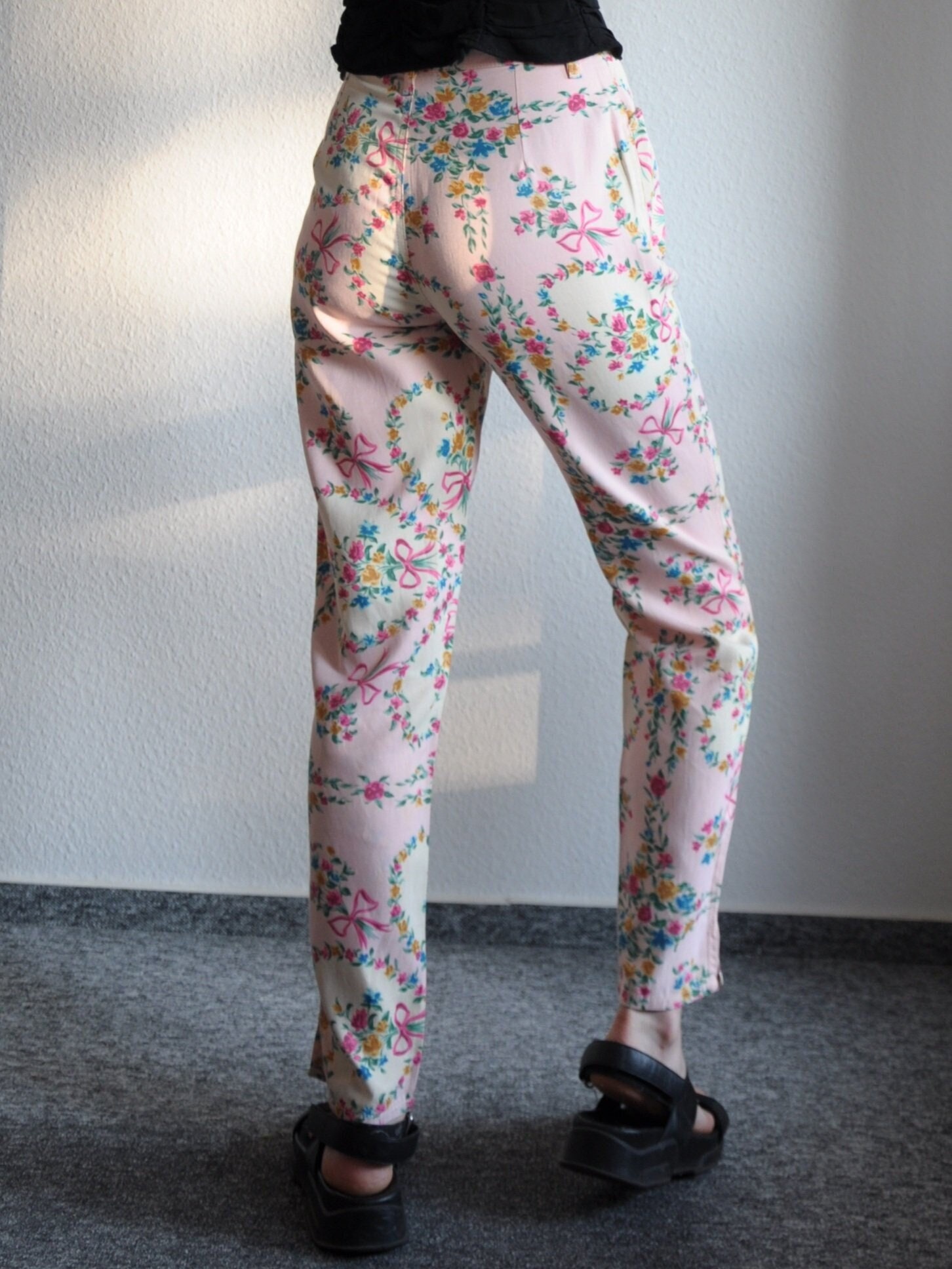 90s MOSCHINO JEANS Floral High Waisted 