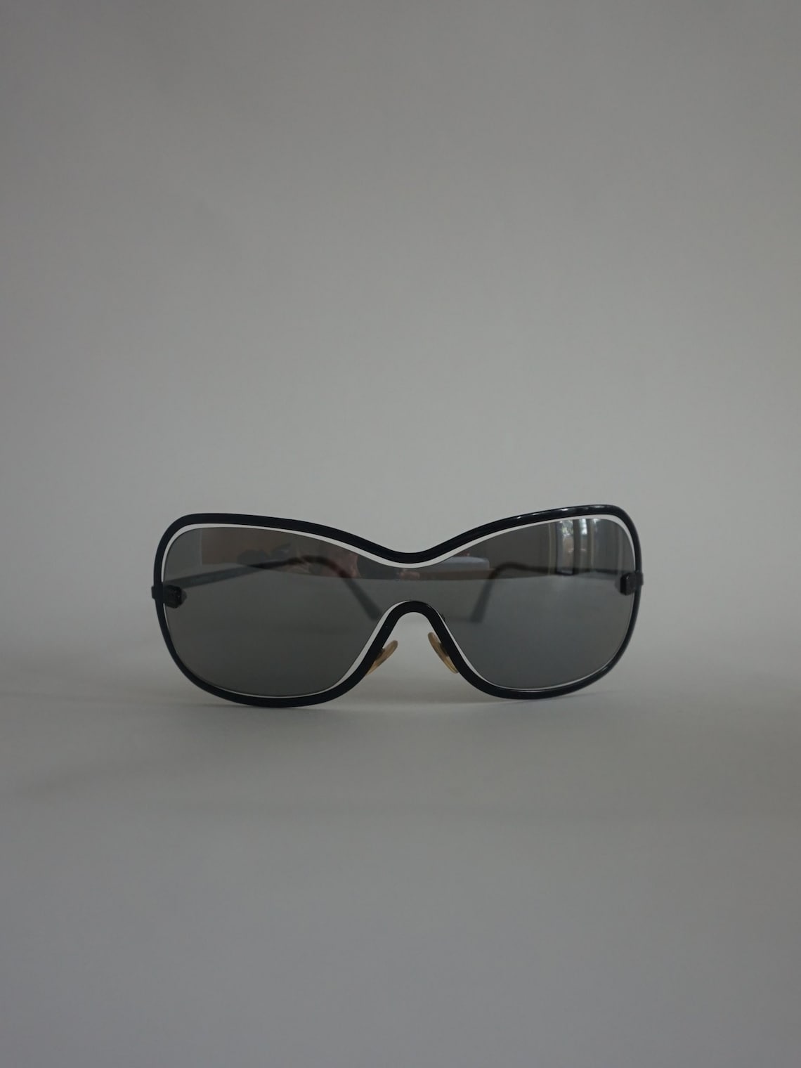 Y2k CHANEL Shield Sunglasses Vintage Chanel Sunglasses Etsy