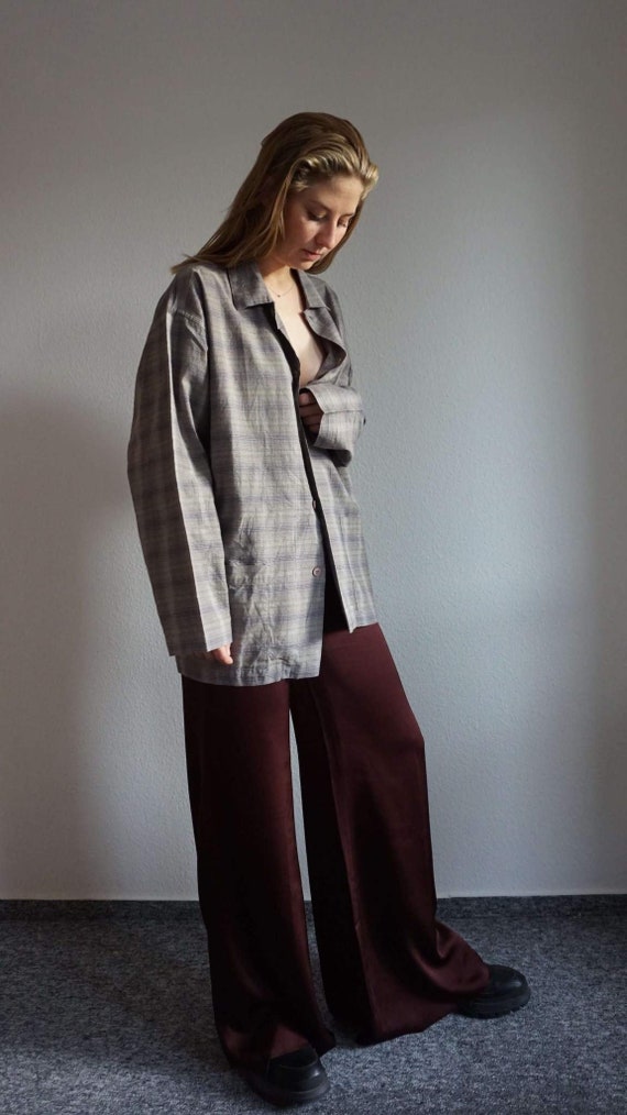 90s Missoni Mans Plaid Button Up Shirt - Vintage M