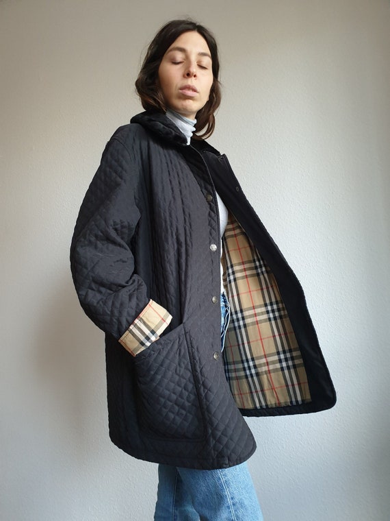 Burberry Nova Check Quilted Jacket - Faux Fur Coll