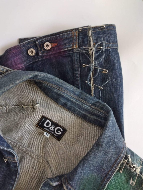 90s D\u0026G Denim Jacket Graffiti and 