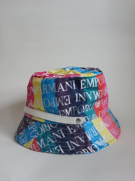Y2k GIORGIO ARMANI Bucket Hat Monogram 