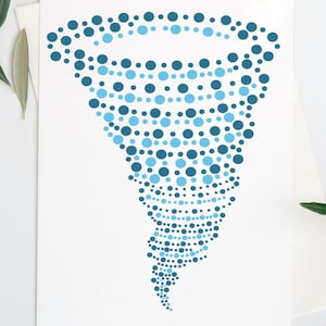 Dot Day Tornado, International Dot Day SVG, PNG, PSD, and ai files, shark polka dot digital art. Digital Instant Download | Printable
