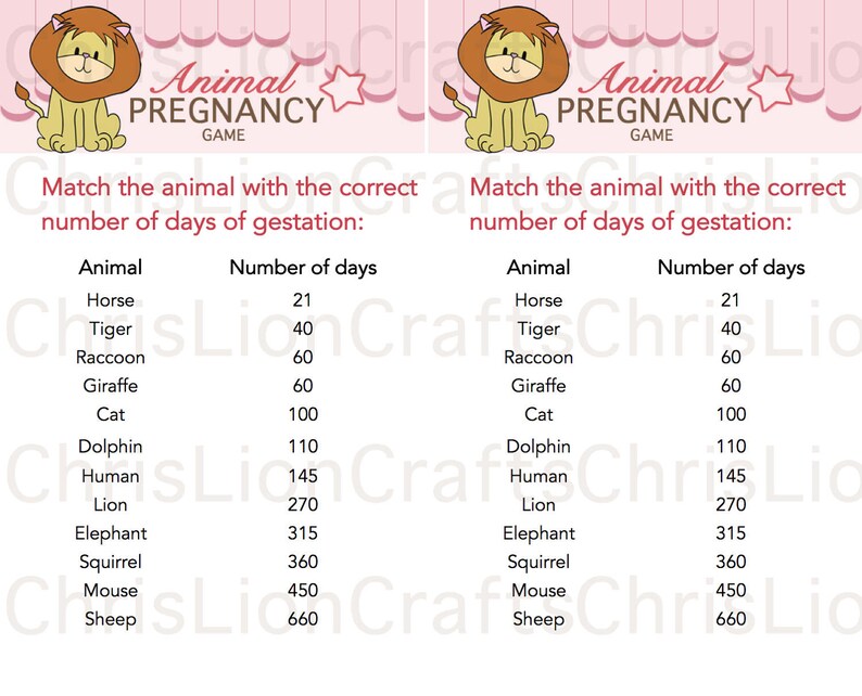 Instant Download Lion Baby Shower Girl Games Animal Etsy Instant Download Lion Baby Shower Girl Games Animal Etsy