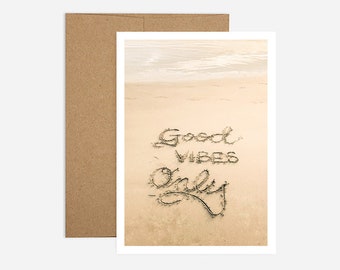 Good Vibes Only Birthday Greeting Card | Free shipping and Recycled Paper