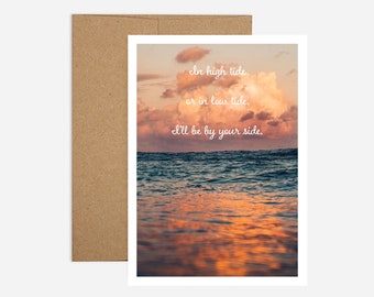 Bob Marley Tropical Sunset Ocean Valentine Card FREE SHIPPING - High Tide Valentine