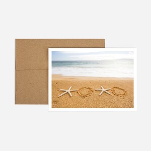 LIVRAISON gratuite recyclé amour carte de voeux - XOXO
