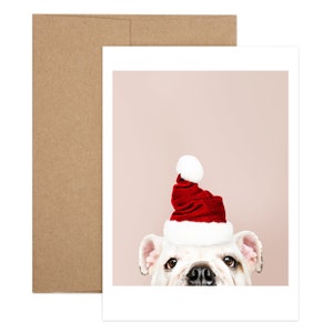 Cartão de Natal fofo de Bulldog