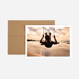 Beach Swing Birthday Greeting Card