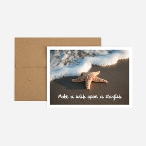 Tropical Starfish Cumpleaños Tarjeta de Felicitación / Envío Gratis y Papel Reciclado - Deseo Starfish